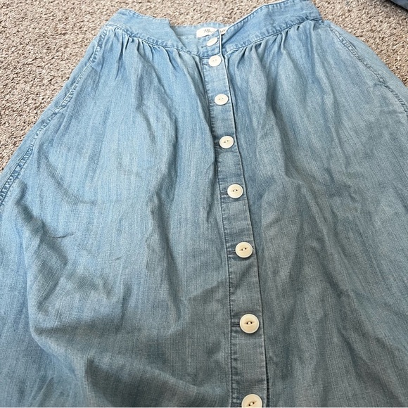 Madewell Dresses & Skirts - Madewell Light Blue Button-Front A-Line Denim Skirt